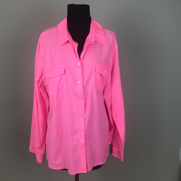 Old Navy Tops - OLD NAVY hot pink buttoned down XL blouse